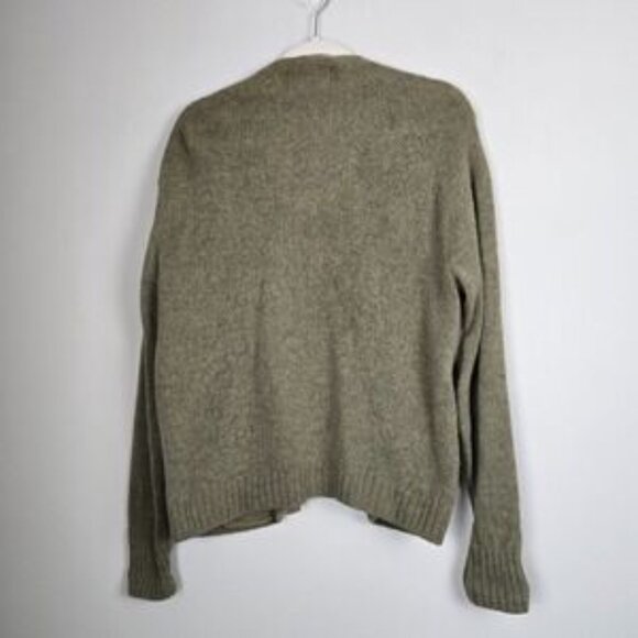 Vintage Jantzen Cardigan Sweater M Green Wool Blend USA Made Sportswear 50s 60s - Picture 9 of 9